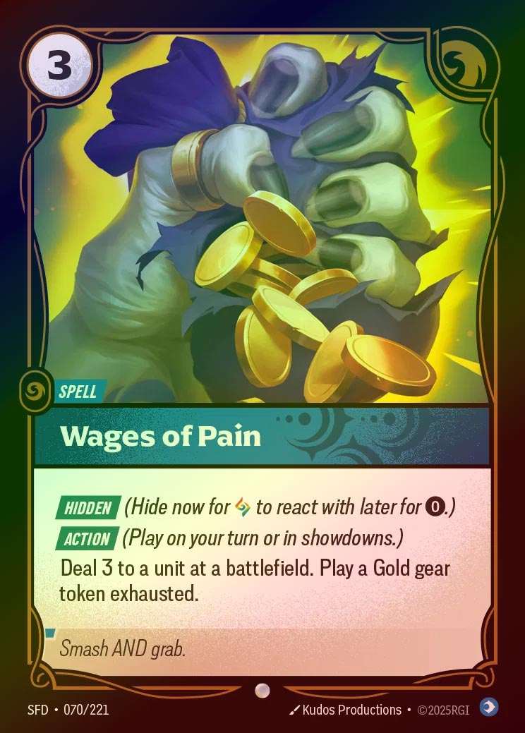 【FOIL】[Mind] Wages of Pain [SFD-070-C]