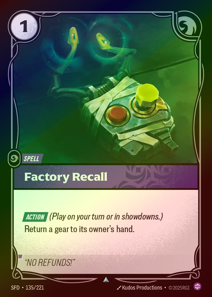 【FOIL】[Chaos] Factory Recall [SFD-135-U]
