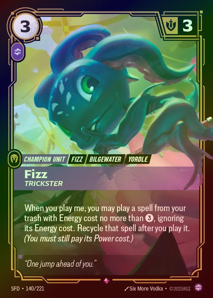 【FOIL】[Chaos] Fizz, Trickster [SFD-140-R]