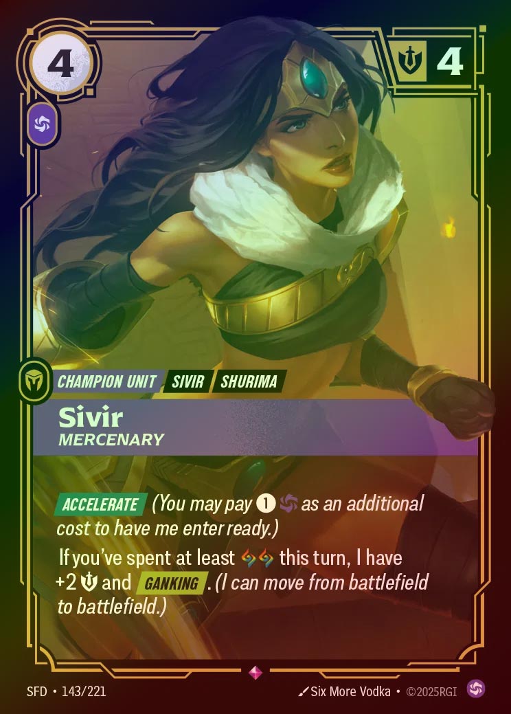 【FOIL】[Chaos] Sivir, Mercenary [SFD-143-R]