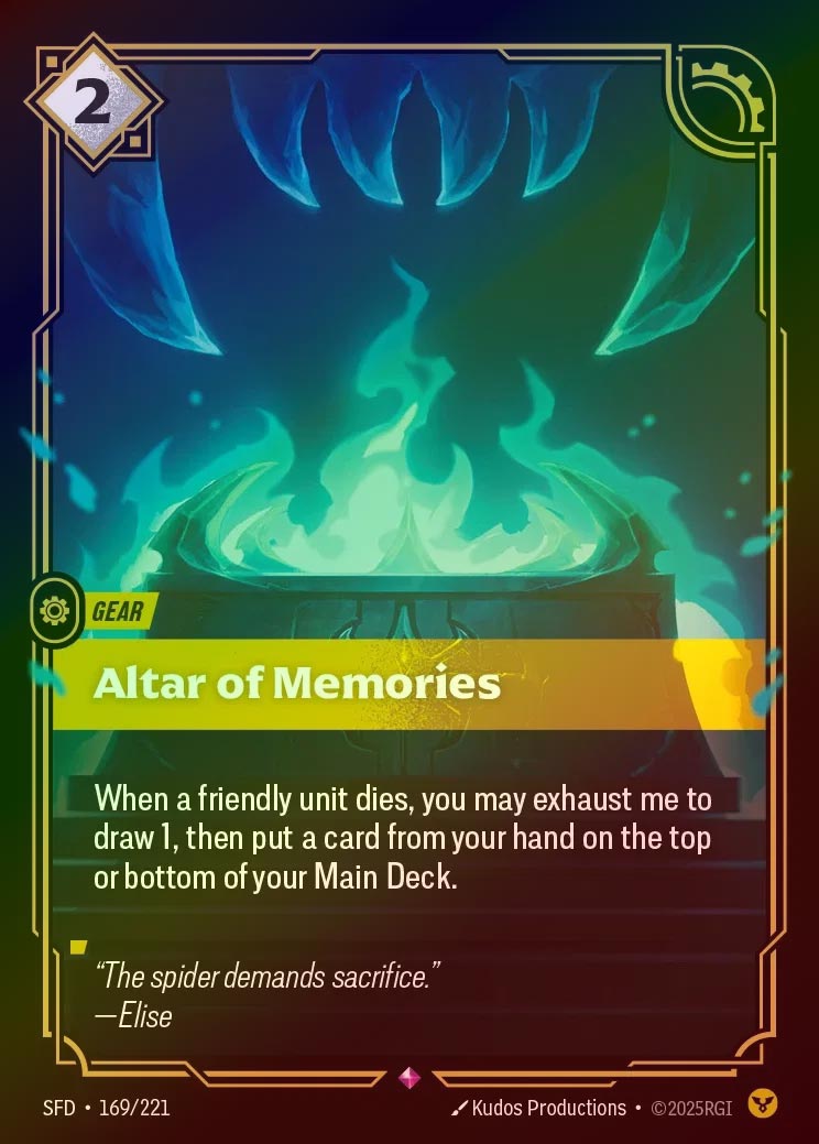 【FOIL】[Order] Altar of Memories [SFD-169-R]