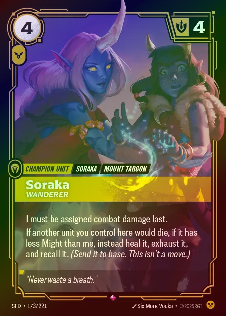【FOIL】[Order] Soraka, Wanderer [SFD-173-R]