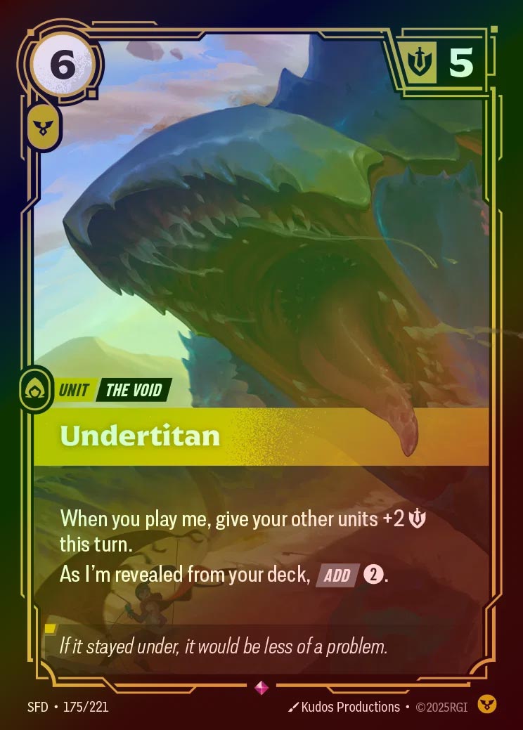 【FOIL】[Order] Undertitan [SFD-175-R]