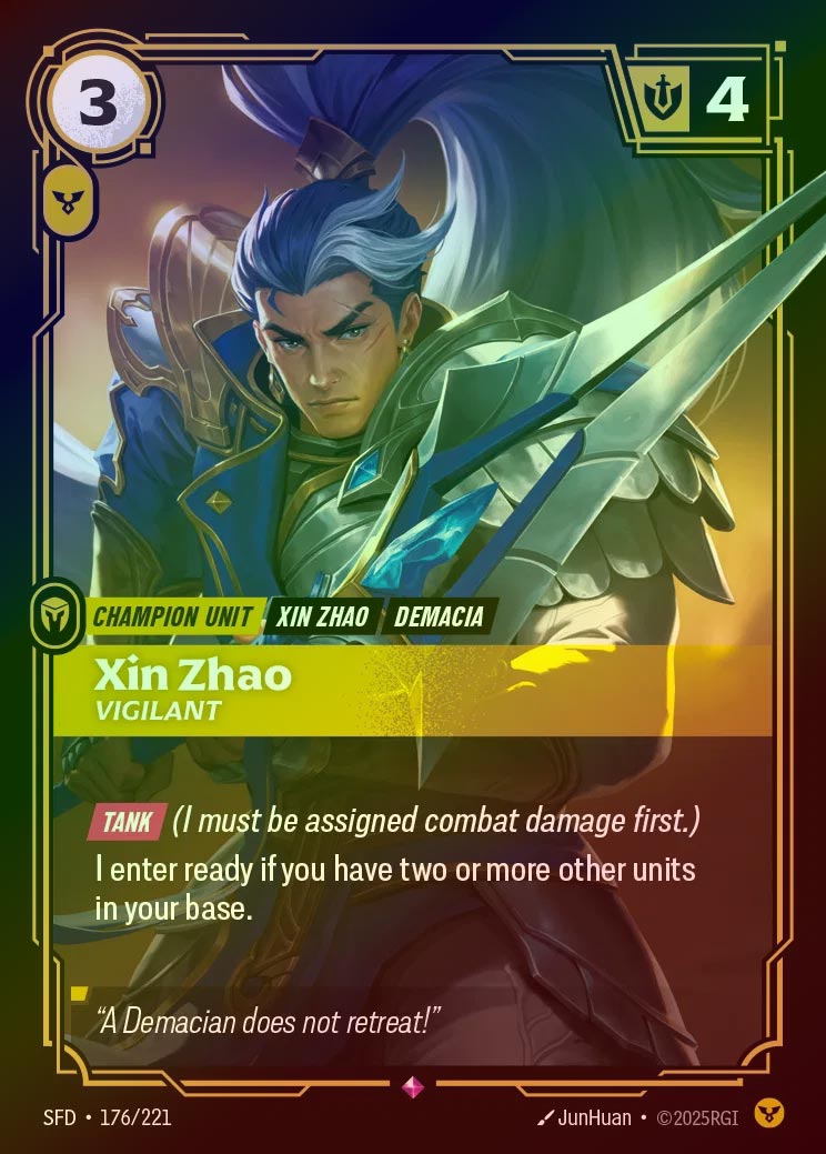 【FOIL】[Order] Xin Zhao, Vigilant [SFD-176-R]