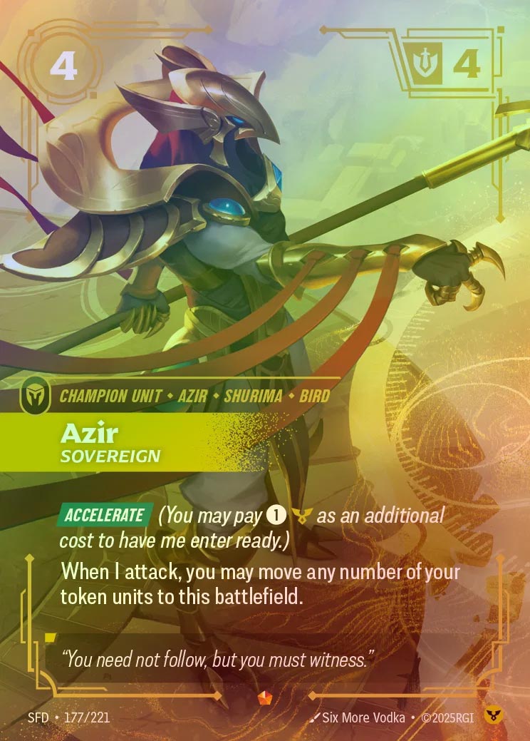 【FOIL】[Order] Azir, Sovereign [SFD-177-E]