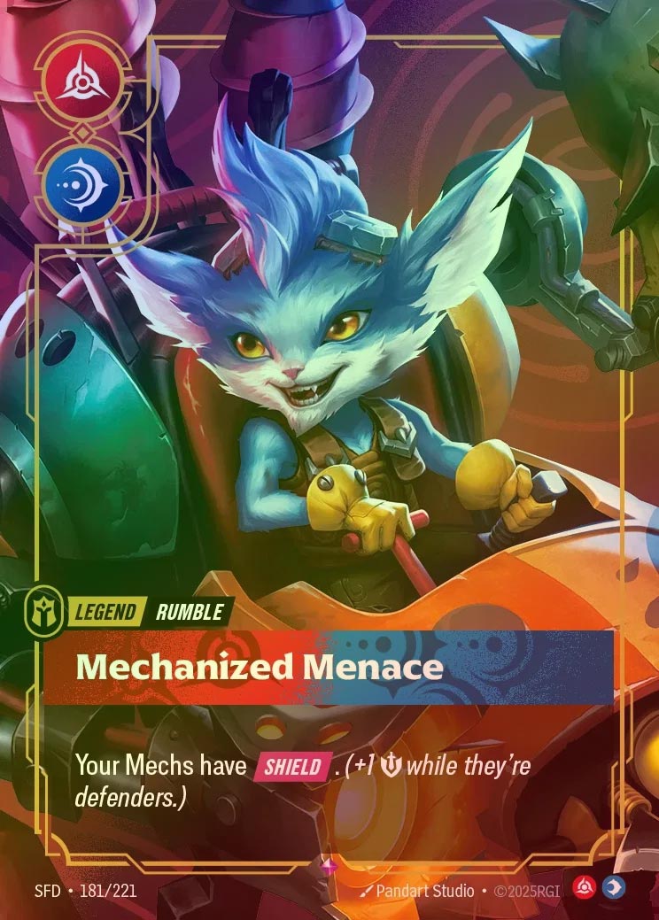 【FOIL】[Fury Mind] Rumble, Mechanized Menace [SFD-181-R]