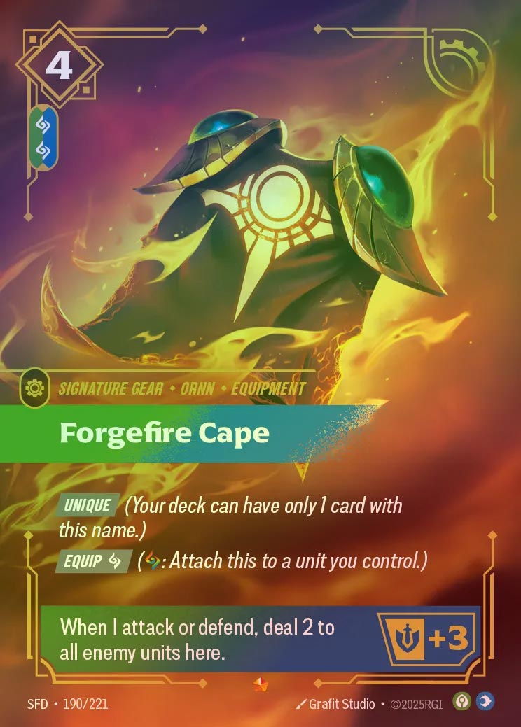 【FOIL】[Calm Mind] Forgefire Cape [SFD-190-E]