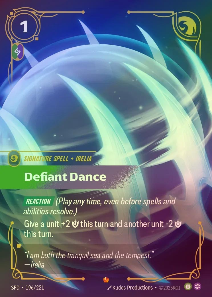 【FOIL】[Calm Chaos] Defiant Dance [SFD-196-E]