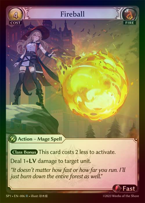 【FOIL】[Fire] Fireball [SP1_006-R]