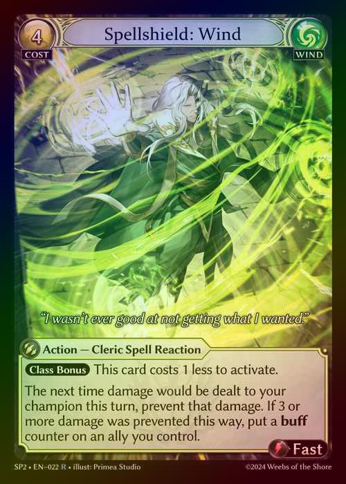 【FOIL】[Wind] Spellshield: Wind [SP2_022-R]