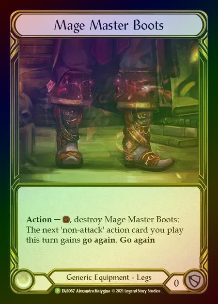 【GF】[Generic] Mage Master Boots [FAB067] Gold Foil《クーポン使用不可》