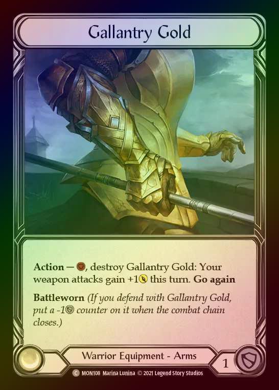 【GF】[Warrior] Gallantry Gold [FAB104] Gold Foil《クーポン使用不可》