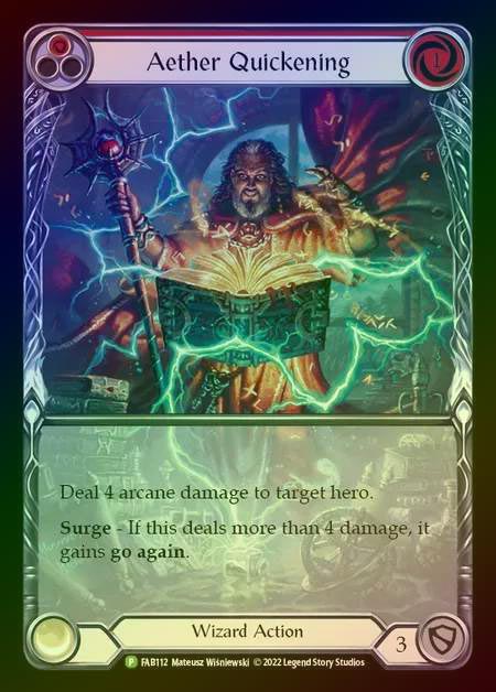 【RF】[Wizard] Aether Quickening (red) [FAB112] (Promo) Rainbow Foil