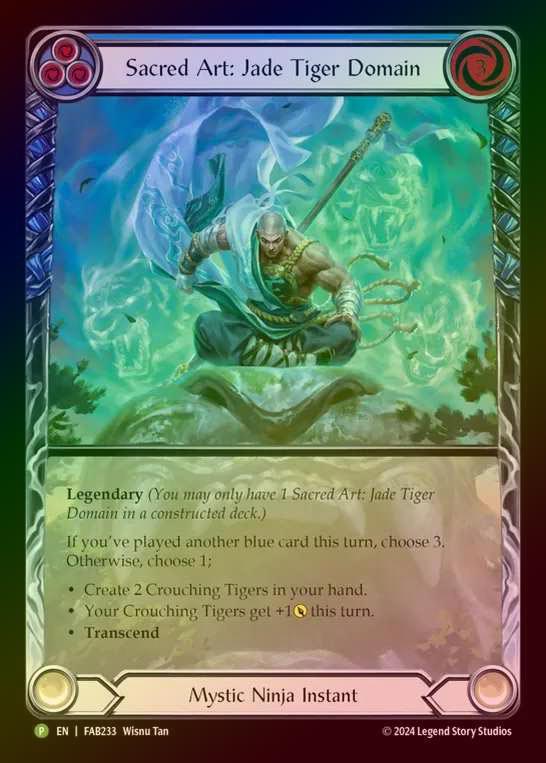 【RF】[Mystic Ninja] Sacred Art: Jade Tiger Domain // Inner Chi (Extended Art) [FAB233-P]