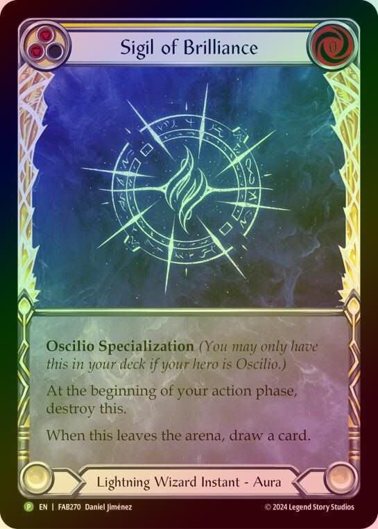 【RF】[Lightning Wizard] Sigil of Brilliance (Extended Art) [FAB270-P]