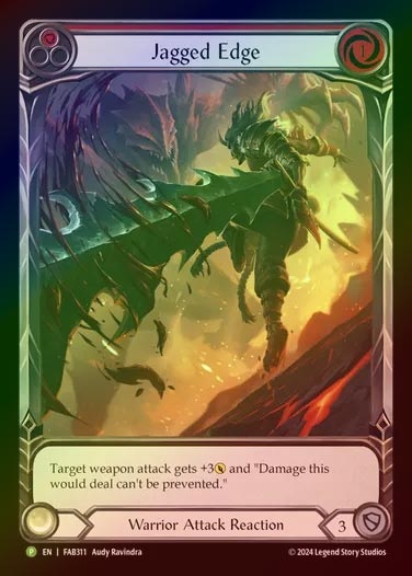 【RF】[Warrior] Jagged Edge (Extended Art) [FAB311-P]