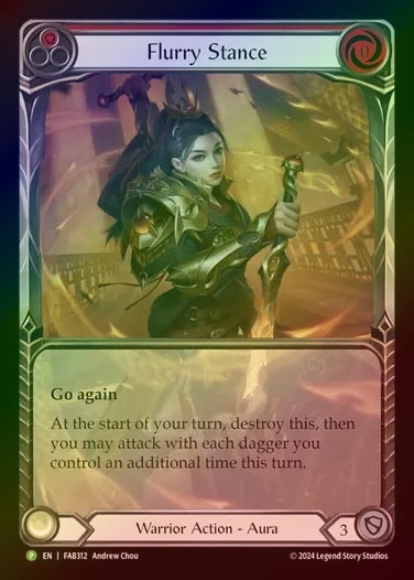 【RF】[Warrior] Flurry Stance (Extended Art) [FAB312-P]