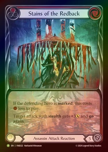 【RF】[Assassin] Stains of the Redback (Alternate Art)(red) [FAB322-P]