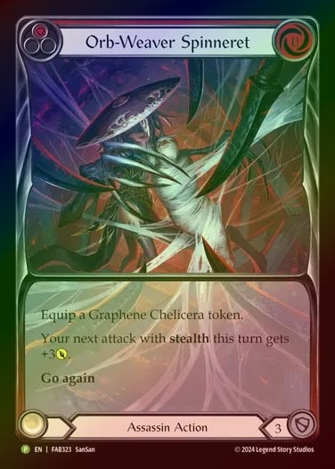 【RF】[Assassin] Orb-weaver Spinneret (Alternate Art)(red) [FAB323-P]