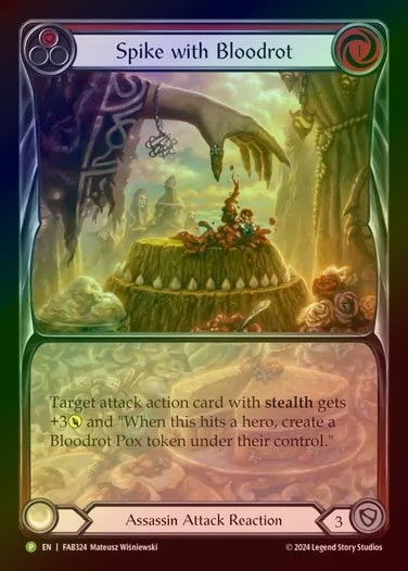 【RF】[Assassin] Spike with Bloodrot (Alternate Art)(red) [FAB324-P]