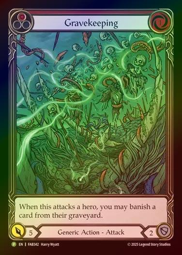 【RF】[Generic] Gravekeeping (Extended Art) (red) [FAB342-P]