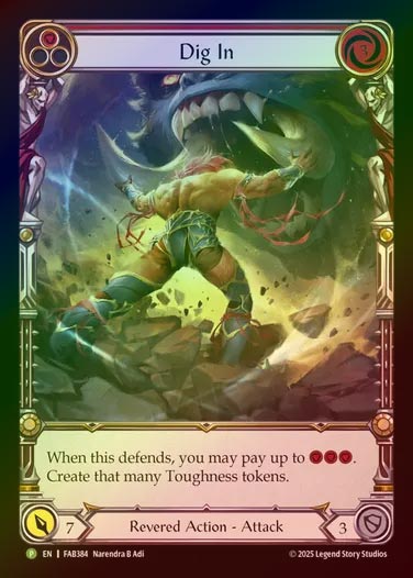 【RF】[Revered] Dig In(red) (Extended Art)  [FAB384-P]