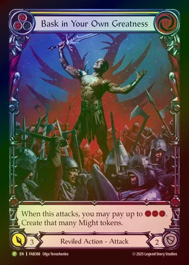 【RF】[Reviled] Bask in Your Own Greatness(yellow) (Extended Art)  [FAB388-P]