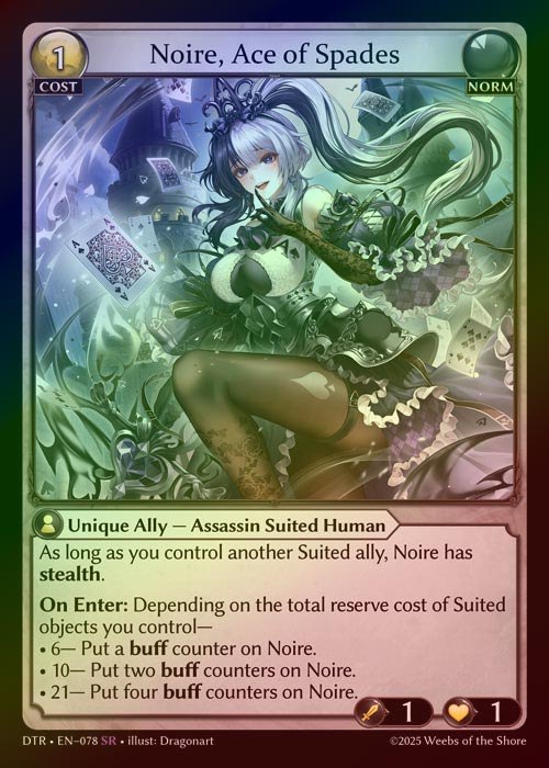 【FOIL】[Norm] Noire, Ace of Spades [DTR078-SR]