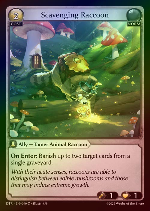 【FOIL】[Norm] Scavenging Raccoon [DTR090-C]