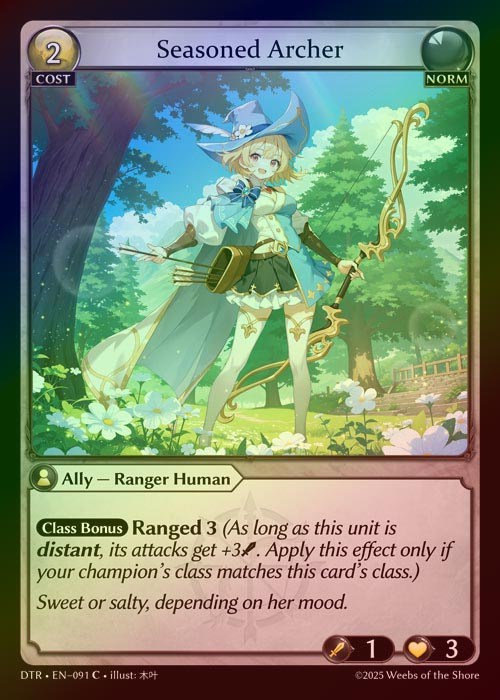 【FOIL】[Norm] Seasoned Archer [DTR091-C]