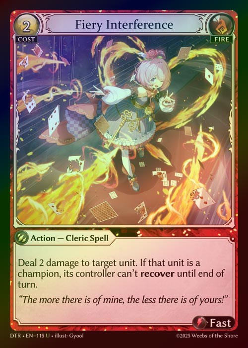 【FOIL】[Fire] Fiery Interference [DTR115-U]
