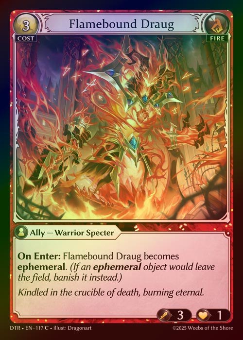 【FOIL】[Fire] Flamebound Draug [DTR117-C]