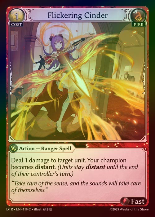 【FOIL】[Fire] Flickering Cinder [DTR119-C]