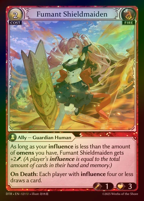 【FOIL】[Fire] Fumant Shieldmaiden [DTR121-U]