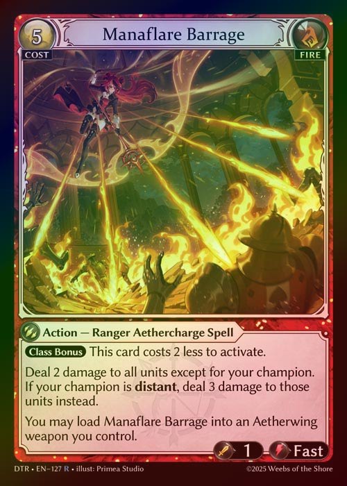 【FOIL】[Fire] Manaflare Barrage [DTR127-R]