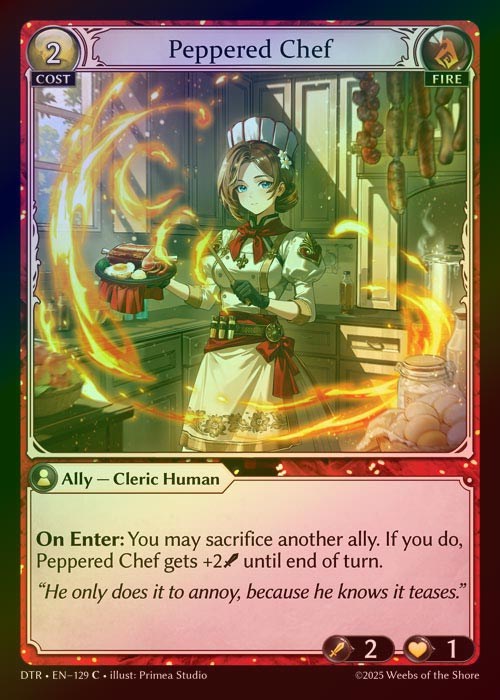 【FOIL】[Fire] Peppered Chef [DTR129-C]