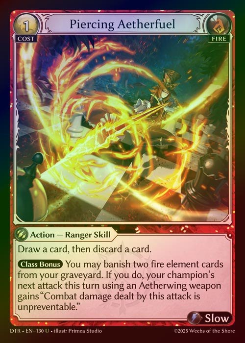 【FOIL】[Fire] Piercing Aetherfuel [DTR130-U]