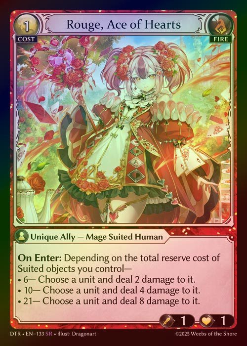 【FOIL】[Fire] Rouge, Ace of Hearts [DTR133-SR]