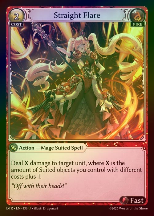 【FOIL】[Fire] Straight Flare [DTR136-U]