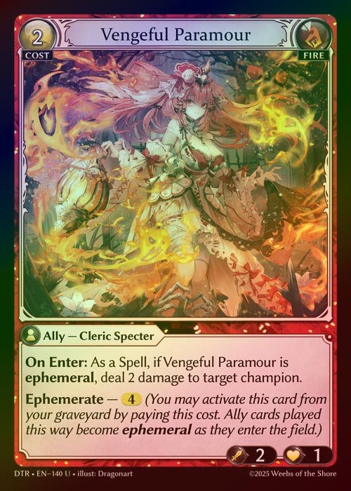 【FOIL】[Fire] Vengeful Paramour [DTR140-U]