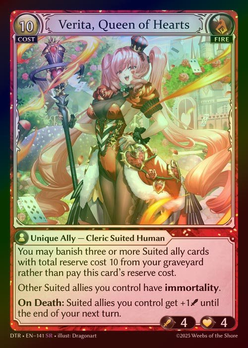 【FOIL】[Fire] Verita, Queen of Hearts [DTR141-SR]