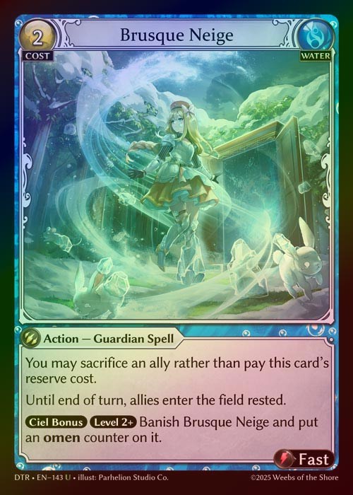 【FOIL】[Water] Brusque Neige [DTR143-U]