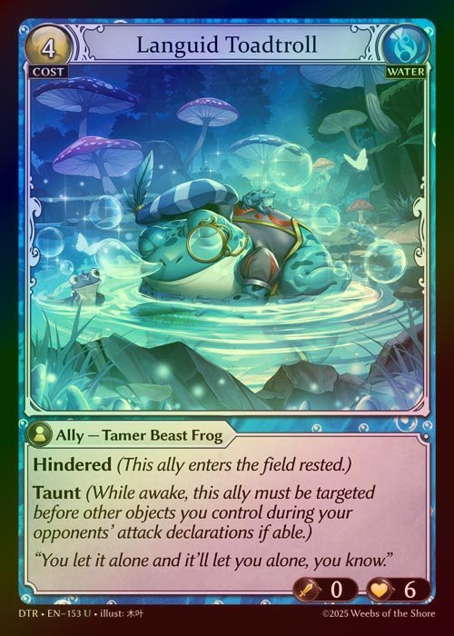 【FOIL】[Water] Languid Toadtroll [DTR153-U]