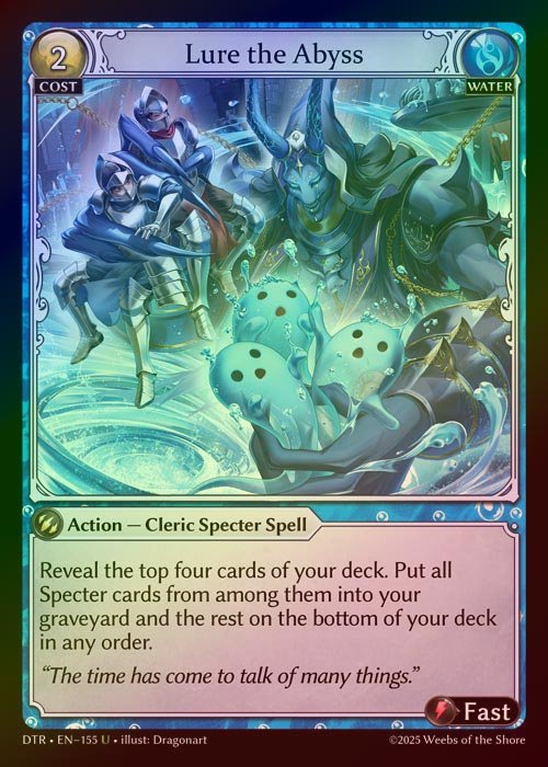 【FOIL】[Water] Lure the Abyss [DTR155-U]