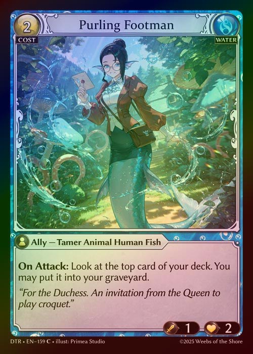 【FOIL】[Water] Purling Footman [DTR159-C]