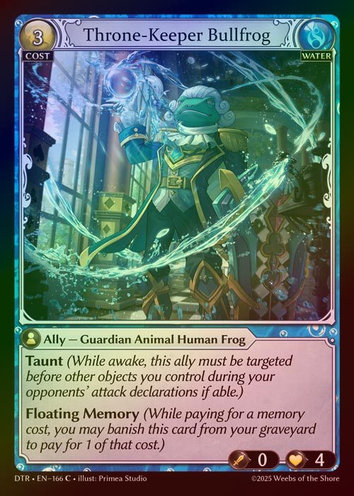 【FOIL】[Water] Throne-Keeper Bullfrog [DTR166-C]