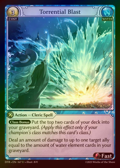 【FOIL】[Water] Torrential Blast [DTR167-U]