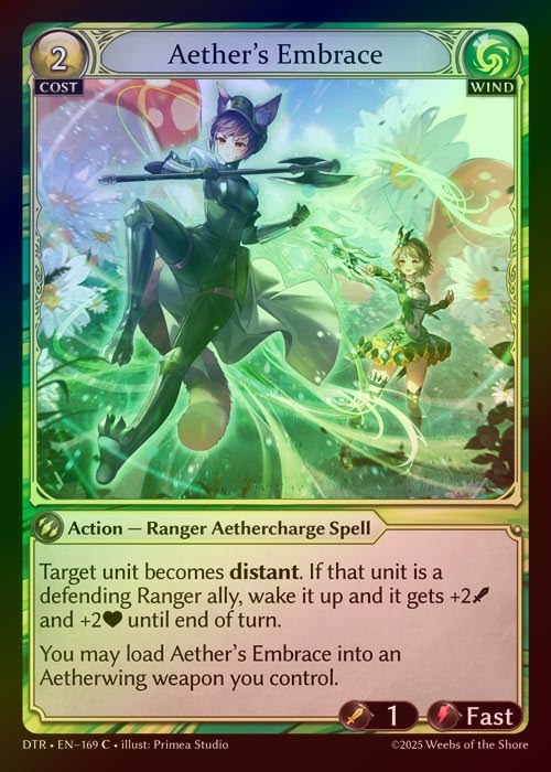 【FOIL】[Wind] Aether's Embrace [DTR169-C]