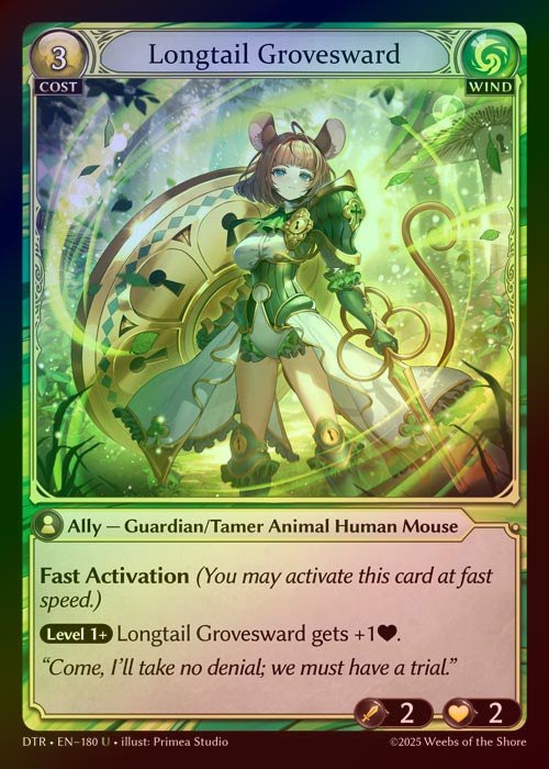 【FOIL】[Wind] Longtail Grovesward [DTR180-U]