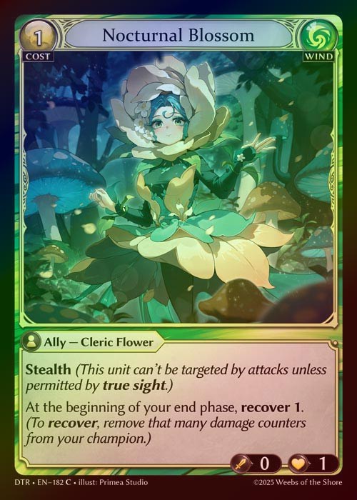【FOIL】[Wind] Nocturnal Blossom [DTR182-C]